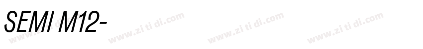 SEMI M12字体转换